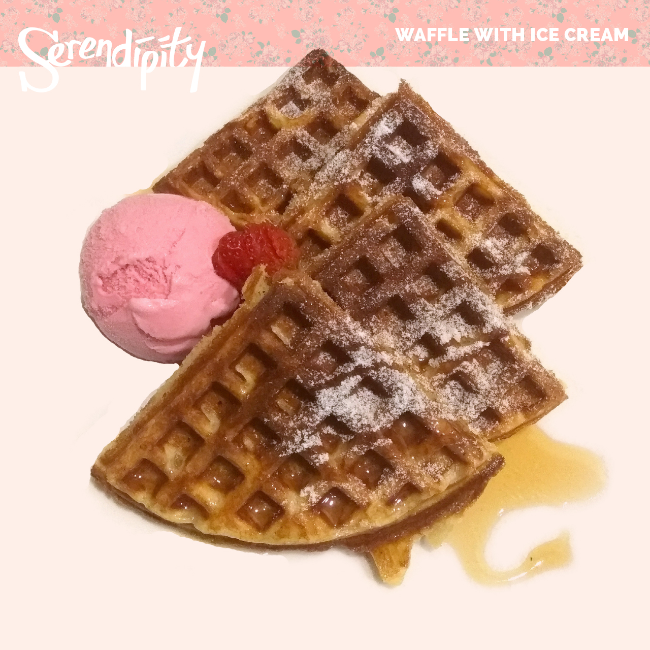 Waffle with Ice Cream