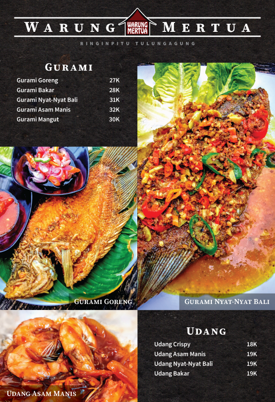 Warung Mertua Tulungagung: Menu