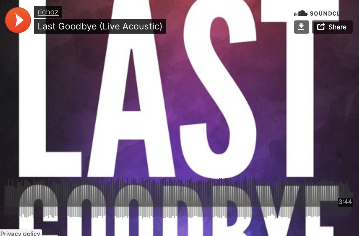 Last Goodbye (Jeff Buckley Cover)